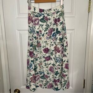 Vintage Floral Summer Midi Skirt 10